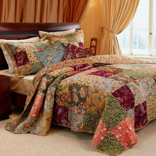 Premium Floral Paisley Patchwork Quilt Set Cotton Bedding On Sale Bed Bath Beyond 37152763